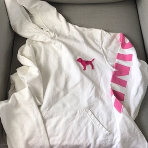 Pink by VS white hoodie